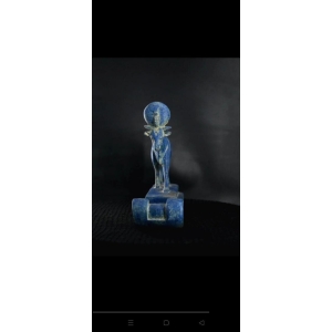 Vintage Hathor Statue: Egyptian Goddess Replica
