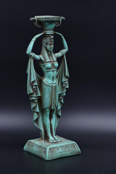 Vintage Hathor Statue: Egyptian Goddess Replica - صورة إضافية 4