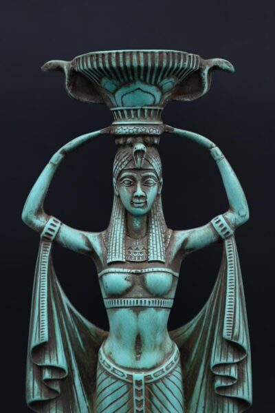 Vintage Hathor Statue: Egyptian Goddess Replica - صورة إضافية 9
