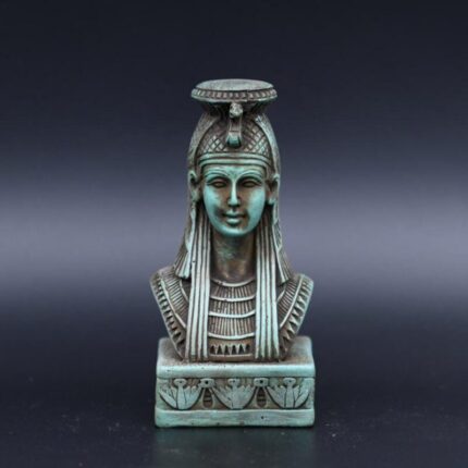 Vintage Hathor Statue: Egyptian Goddess Replica, Stone Idol