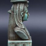 Vintage Hathor Statue: Egyptian Goddess Replica, Stone Idol - صورة إضافية 4