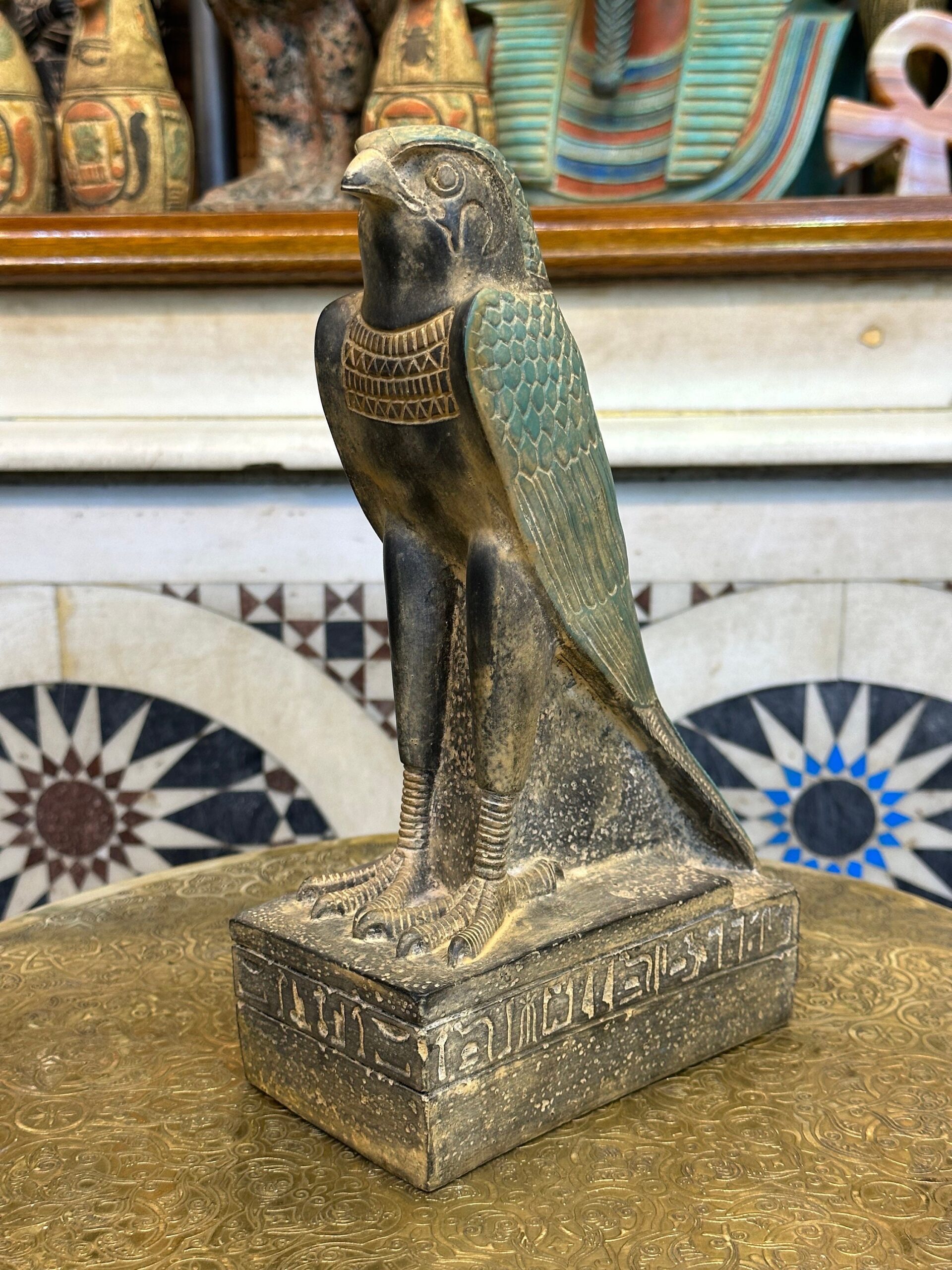 Vintage Horus-Egyptian god of Protection-peace-ancient Egyptian gods-deity-mythology-sculpture antiques-Raplica-ancient Egyptian mythology