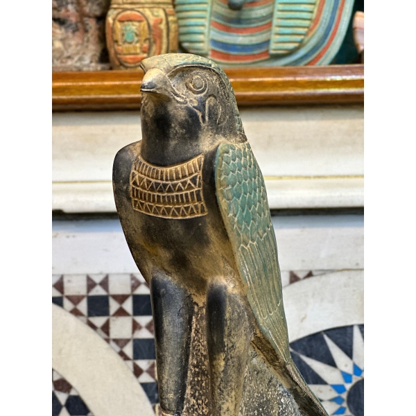 Vintage Horus-Egyptian god of Protection-peace-ancient Egyptian gods-deity-mythology-sculpture antiques-Raplica-ancient Egyptian mythology