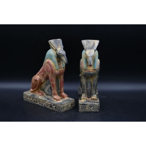 Vintage Seth Statue: Granite Egyptian God Sculpture