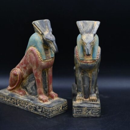 Vintage Seth Statue: Granite Egyptian God Sculpture