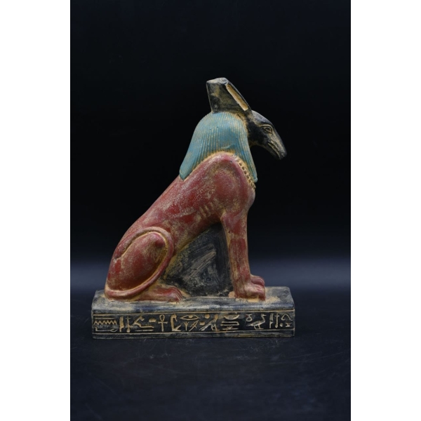 Vintage Seth Statue: Granite Egyptian God Sculpture