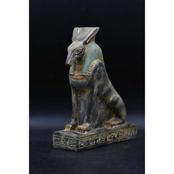 Vintage Seth Statue: Granite Egyptian God Sculpture