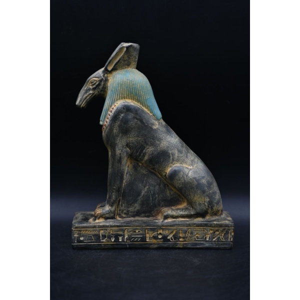 Vintage Seth Statue: Granite Egyptian God Sculpture
