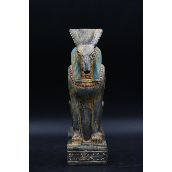 Vintage Seth Statue: Granite Egyptian God Sculpture