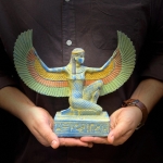 Winged Isis Goddess Statue – Blue Egyptian Sculpture of Protection, Love & Beauty | Egyptian Mythology | in Egypt