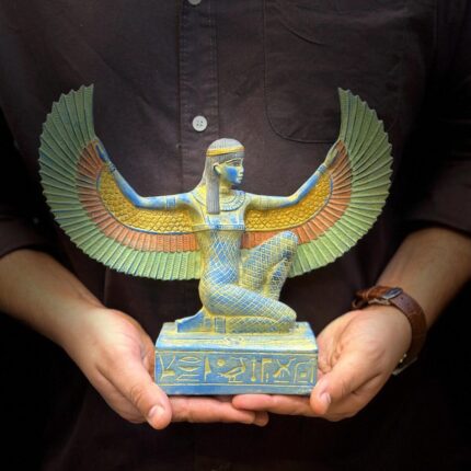Winged Isis Goddess Statue – Blue Egyptian Sculpture of Protection, Love & Beauty | Egyptian Mythology | in Egypt