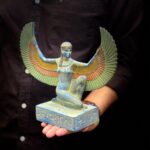 Winged Isis Goddess Statue – Blue Egyptian Sculpture of Protection, Love & Beauty | Egyptian Mythology | in Egypt - صورة إضافية 8