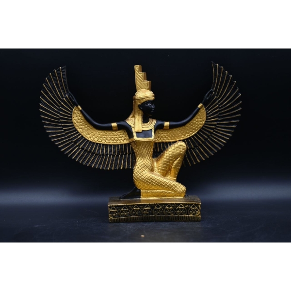 Winged Isis Statue, Egyptian Goddess of Love, Handcrafted Sculpture