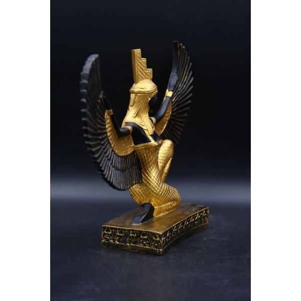 Winged Isis Statue, Egyptian Goddess of Love, Handcrafted Sculpture