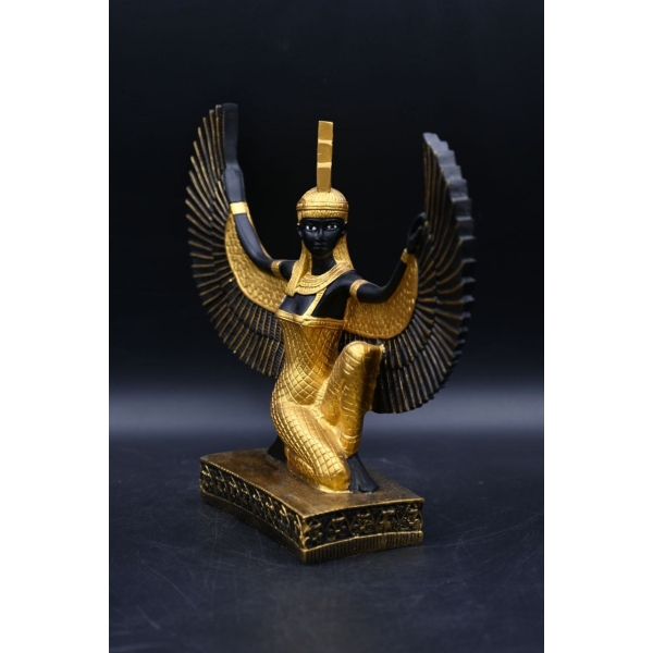 Winged Isis Statue, Egyptian Goddess of Love, Handcrafted Sculpture