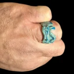 Egyptian Copper Scarab Ring – King Thutmose III Inscription