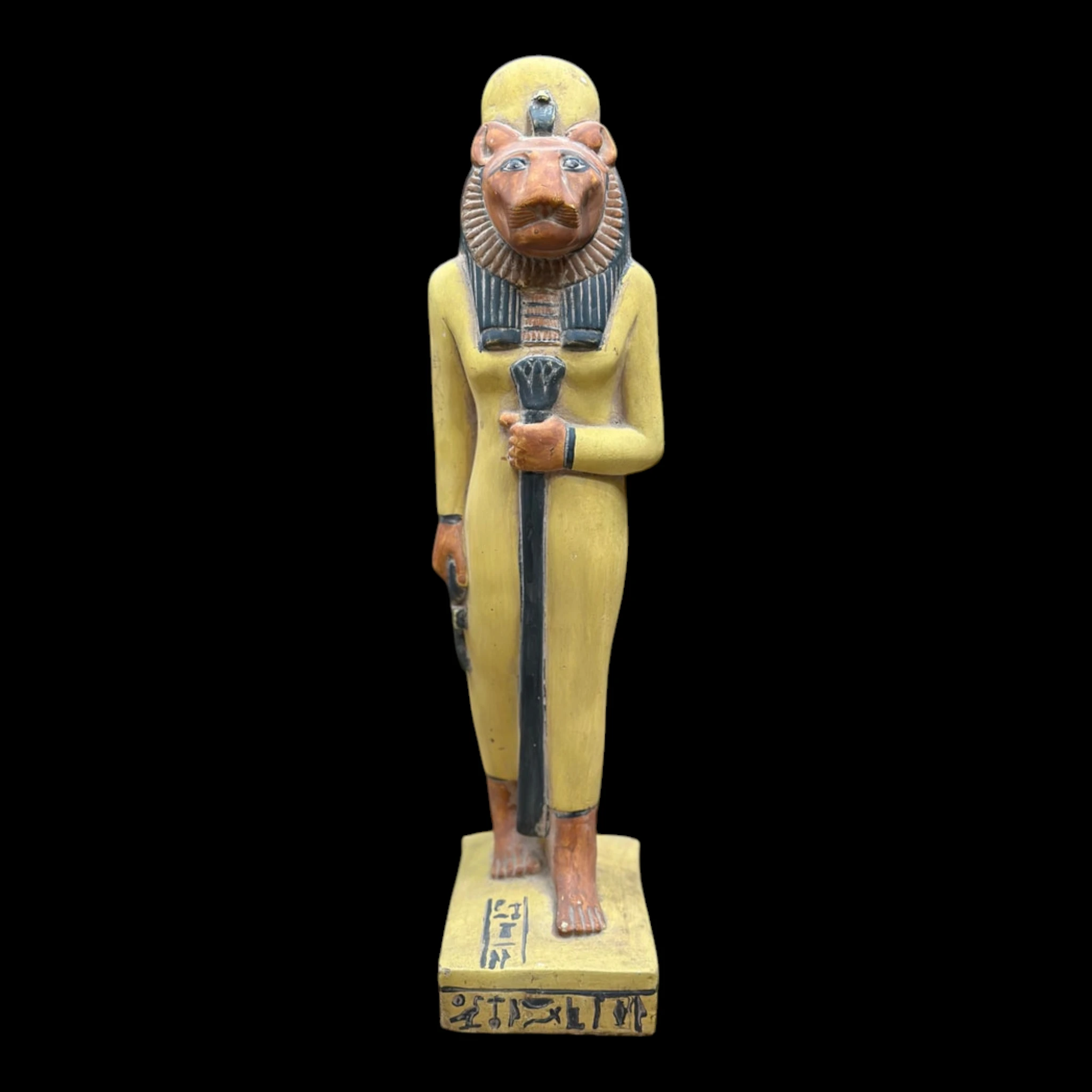 Handcrafted Sekhmet Statue, Egyptian Goddess Sculpture, Limestone Replica8 Handcrafted Sekhmet Statue, Egyptian Goddess Sculpture, Limestone Replica - Image 1